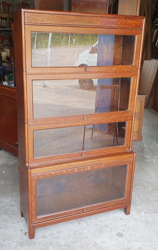 Antique stack oak barrister - antique,