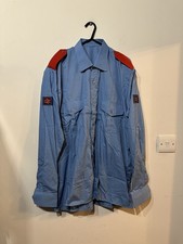 VINTAGE BRITISH RAIL ISSUE UNIFORM SHIRT 41cm Blue & Red