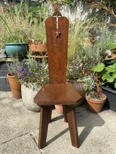 Vintage Primative Milking Chair/spinners Chair/childs Chair With Cross And Star
