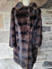 Vintage Musquash Real Fur Coat