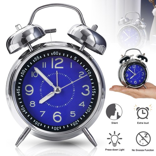 Silent alarm clock double bell - double,
