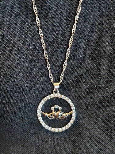Silver claddagh crystal - silver,