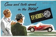 MG TF 1250 1953-1954 UK Market Foldout Sales Brochure