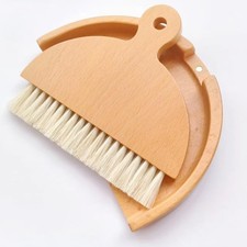 Wooden Dustpan and Brush Set