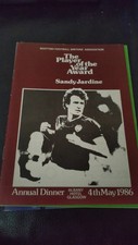 1986 Scottish Football Writers Awards Player Of Year Sandy Jardine Hearts