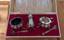 Silver plate Angora, Vintage cruet set