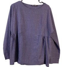 Zanzea Navy Blue White Grid