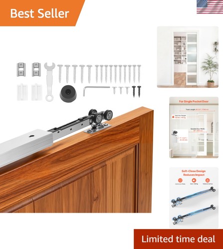 Elegant soft close pocket door - close,