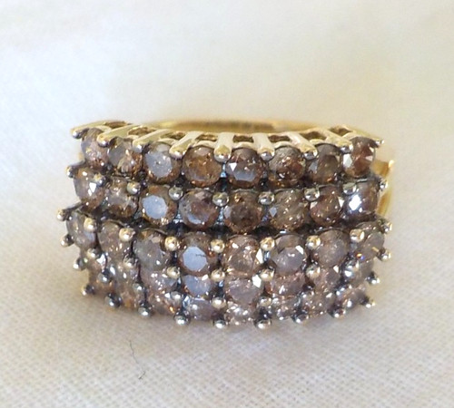 14k yellow gold cluster - yellow,