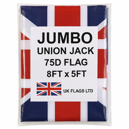 8x5ft jumbo union jack - 8x5ft,