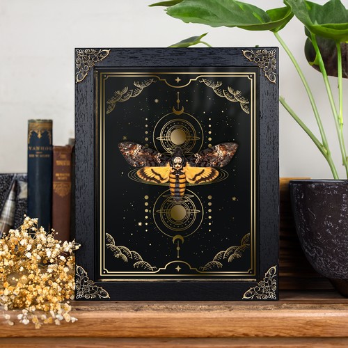 Death head moth gold - death's, on