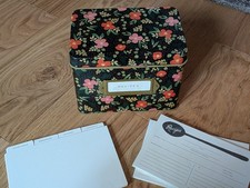  Rifle Paper Co. Floral  Recipe Tin  w/ Dividers and Cards