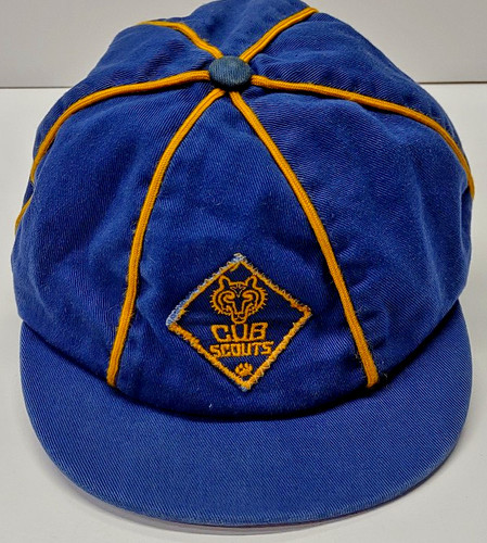 1950s cub scout cap - hat, blue