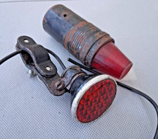 VINTAGE LUCAS 1950s REAR BICYCLE LIGHTS RED BSA SCHWINN DYNAMO