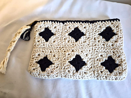 Handmade crochet clutch - handmade,