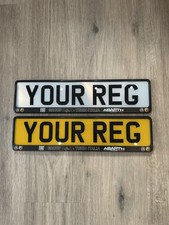 X2 Fiat Abarth Number Plate