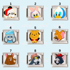 Italian charm Mickey Mouse Donald Tom Jerry link fits all classic bracelet