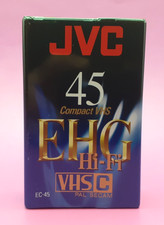 JVC EHG 45 Compact VHS  Hi-Fi VHSC Pal Camcorder Video Tape EC-45 New & Sealed