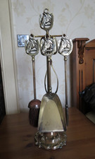 Vintage fireside companion set with horseshoe detail