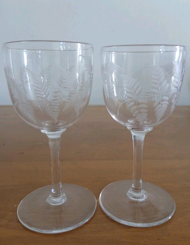 Pair antique victorian - antique, fern