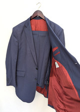 Oliver Brown Suit Mens 46 R Jacket 2 Piece Wool Trousers W42 L30 Smart Preppy