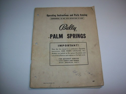 Bally palm sprints - sprints, pinball