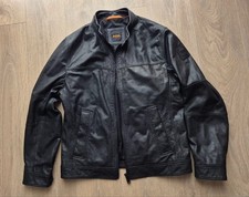 BOSS men leather jacket L size