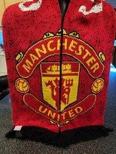 HUGE BADGE/CREST Official Manchester United MUFC Man Utd Jacquard/knitted Scarf