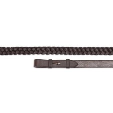 Shires Velociti GARA Plaited Leather Reins - Havana