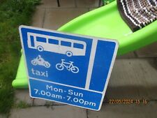 ORI0GINAL USED LONDON TRANSPORT SIGN BUS LANE RESTRICTIONS