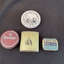 Vintage Tobacco Tins ~ Barneys - De Reszke - Capstan Navy Cut - Balkan Sobranie.