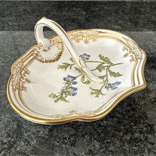 Spode Lobelia Bone China Handled Basket / Candy Dish