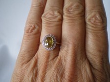 Ambilobe Sphene oval ring, 1.4