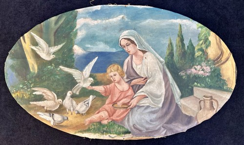 Antique italian oil painting - antique,