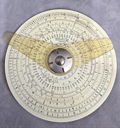 Vintage circular slide - circular, rule