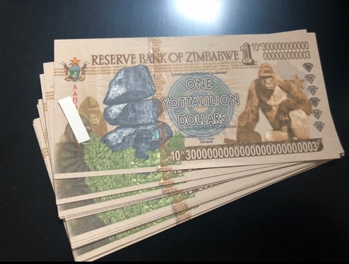 20x zimbabwe one - one, yottalilion
