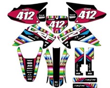 2003-2007 CRF 230 F SERAPE Black Senge Graphics Kit Compatible with Honda