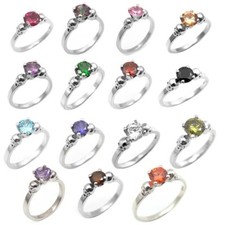Skull Ring 4 Claw 1ct Various Colours Diamond Unique Silver Engagement Ring