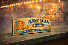 Penny Falls Sign vintage