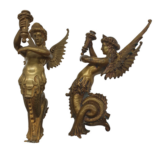 Pair 19thc gilt bronze - pair, english
