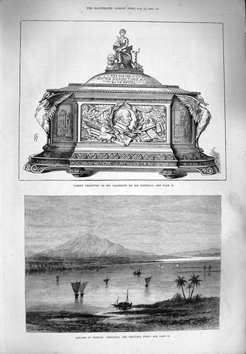 Original old antique - original, print