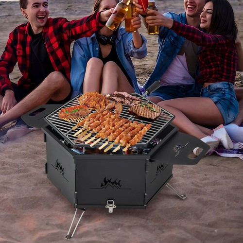 Heavy duty portable hibachi - heavy-duty,