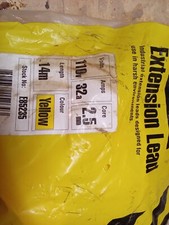 110V YELLOW EXTENSION LEAD SITE POWER LIGHTS TOOLS HOOK UP PLUG & SOCKET 14 M