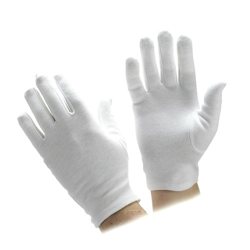 White gloves pure cotton - white,