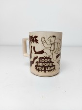 Vintage Hornsea John Clappison Proverb  Mug- Look Before You Leap