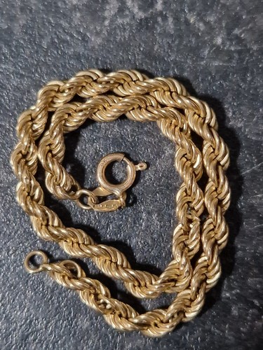 Vintage 9ct gold rope - 9ct, chain