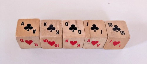 Vintage wooden red black - &,