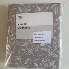 M&S Home Eyelet Curtains Grey