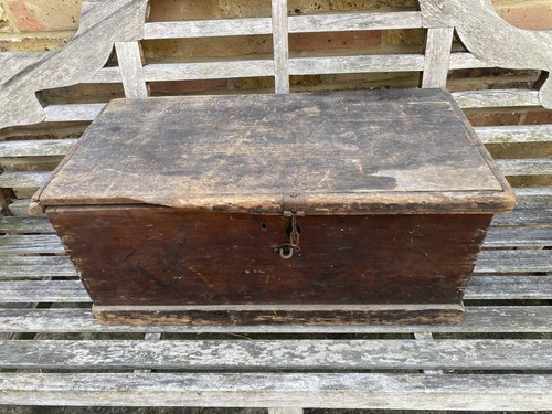 Old antique pine chest - old,