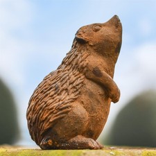 Miniature Hedgehog Garden Sculpture - Cast Iron Outdoor Ornament